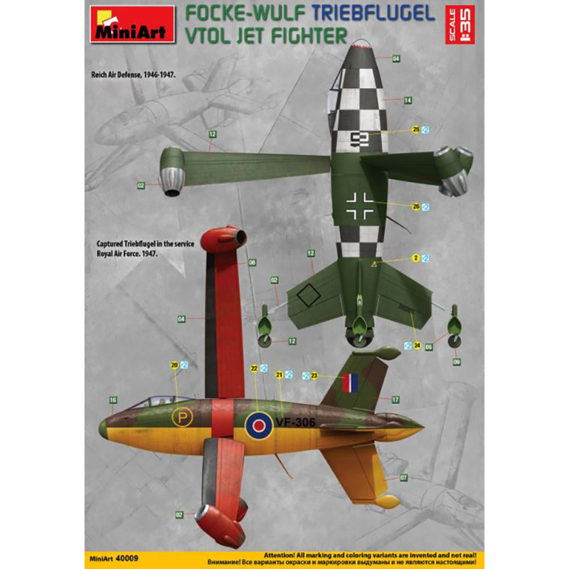 Chasseur à Réaction Focke Wulf VTOL - MINIART 40009 - 1/35