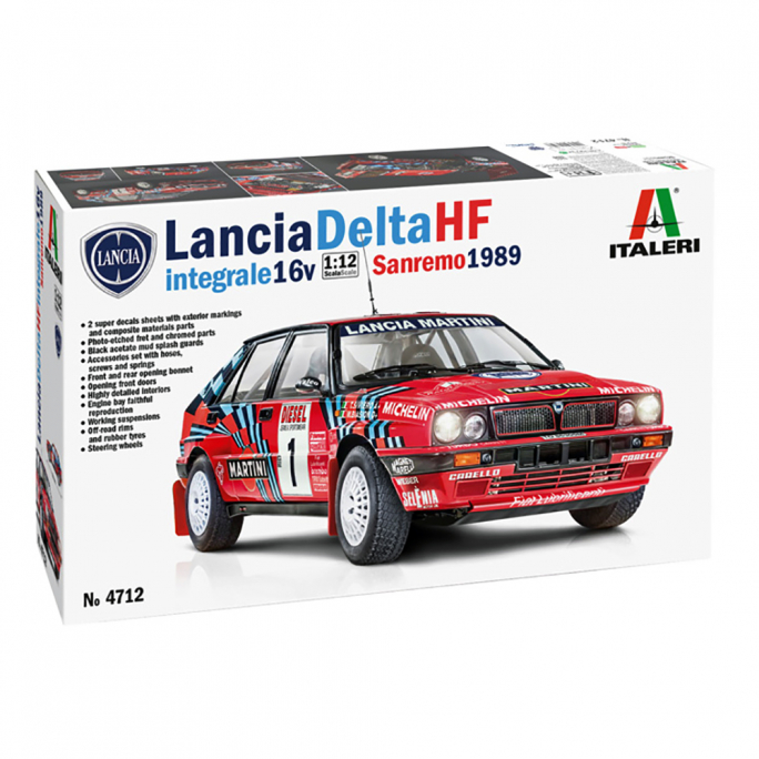Voiture Lancia Delta HF Intégrale 16v Sanremo 1989 - ITALERI 4712 - 1/12
