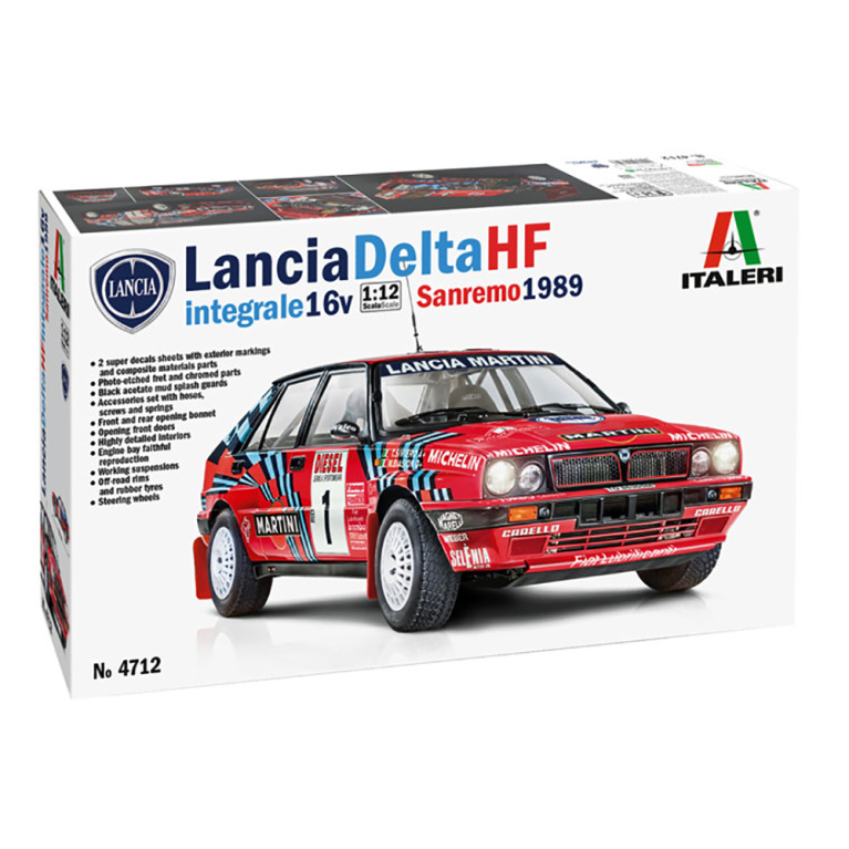 Voiture Lancia Delta HF Intégrale 16v Sanremo 1989 - ITALERI 4712 - 1/12