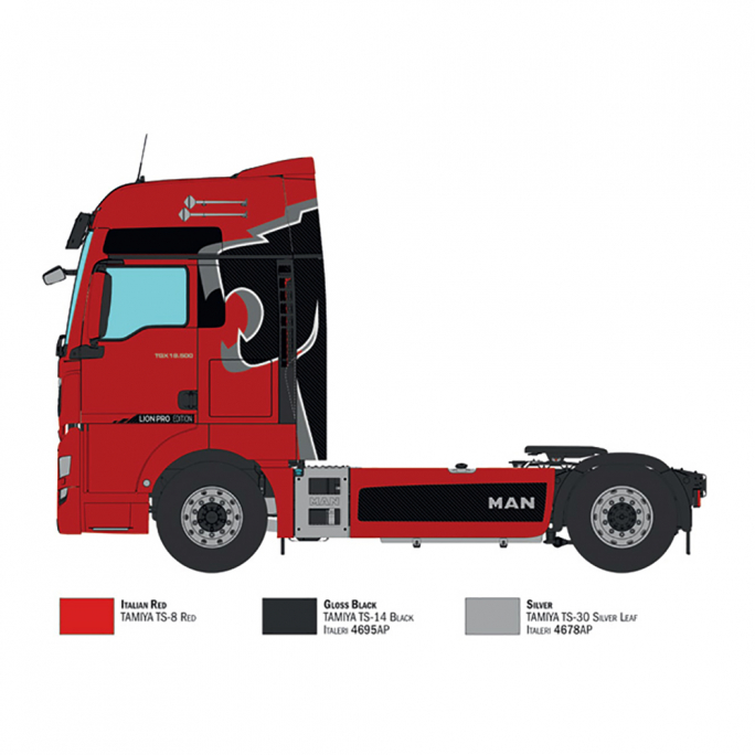 Camion MAN TGX 18.500 XXL, Lion Pro Edition - ITALERI 3959 - 1/24