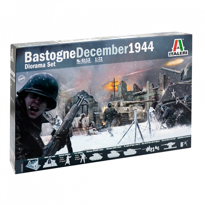 Diorama Bataille de Bastogne, décembre 1944 - ITALERI 6113 - 1/72