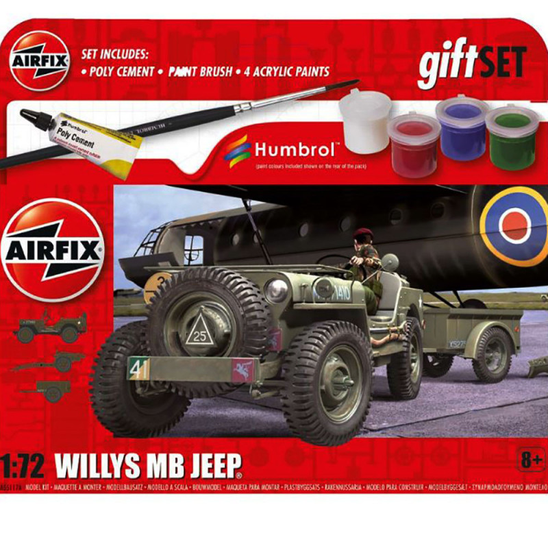 Jeep Willys MB Kit de démarrage AIRFIX A55117A 1/72