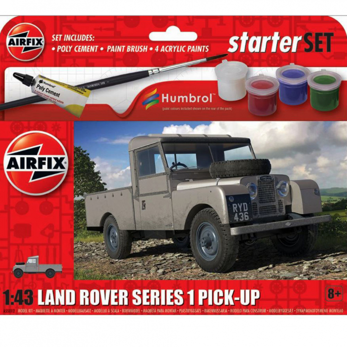 Pickup Land Rover Série 1  - Kit de démarrage - AIRFIX A55012 - 1/43