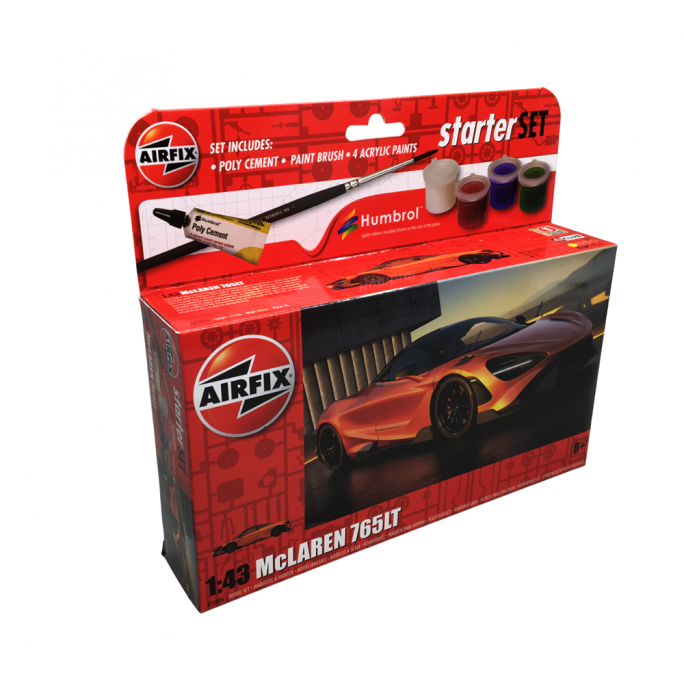 Voiture McLaren 765LT - Kit de démarrage - AIRFIX A55006 - 1/43