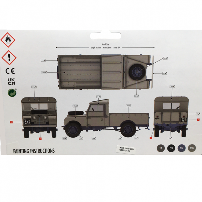 Pickup Land Rover Série 1  - Kit de démarrage - AIRFIX A55012 - 1/43