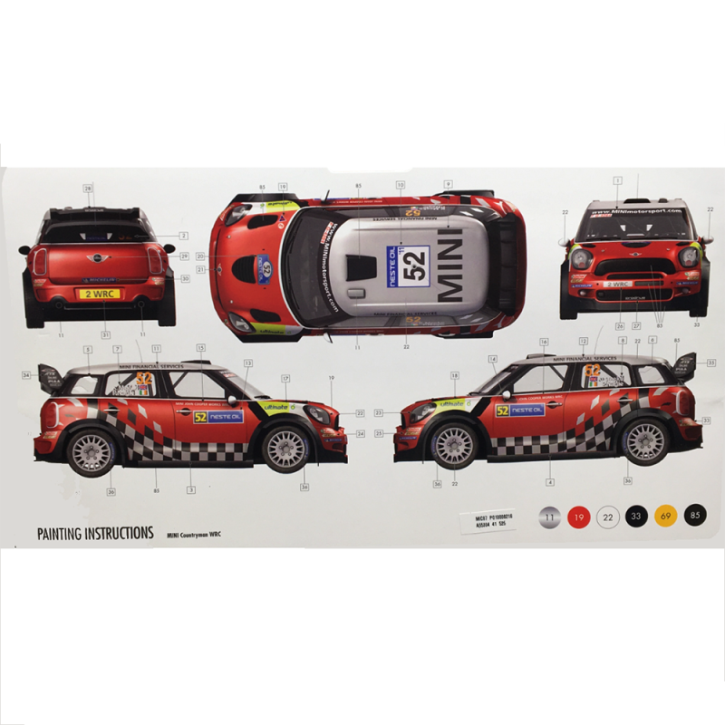 Voiture MINI Countryman WRC - Kit de démarrage - AIRFIX A55304 - 1/32