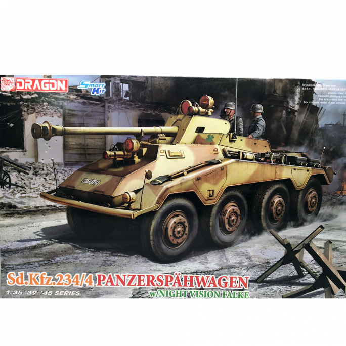 Véhicule Blindé Sd.Kfz.234/4 Panzerspahwagen avec Vision Nocturne - DRAGON 6836 - 1/35