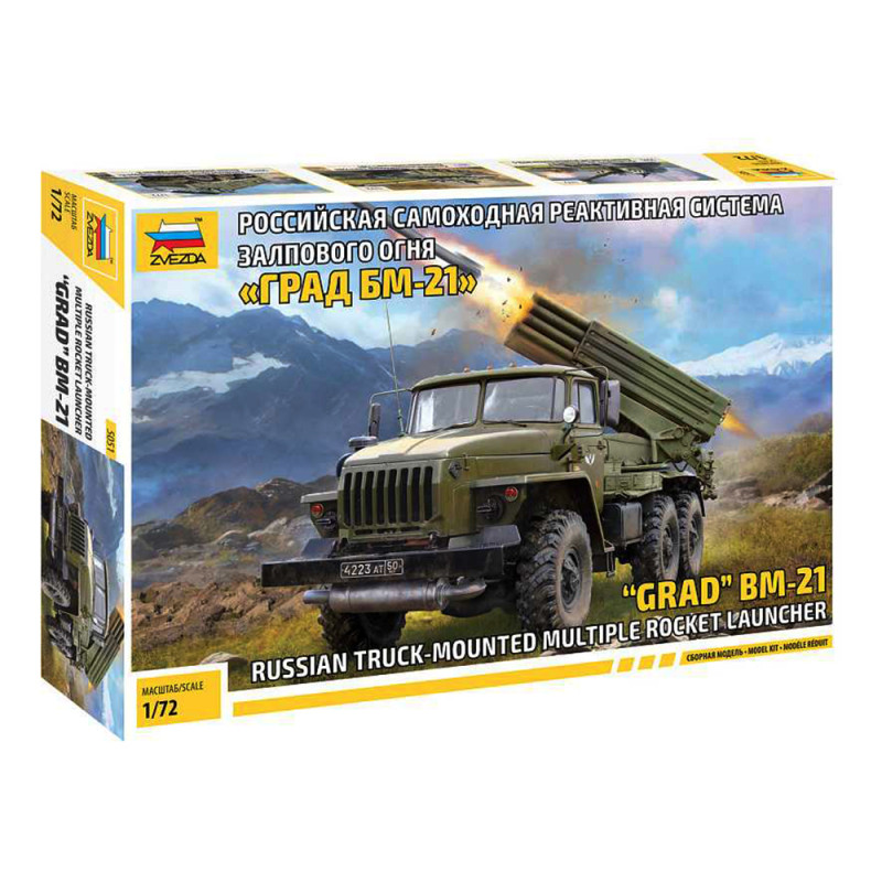 Système LRM Russe monté sur Camion "Grad" BM-21 - ZVEZDA 5051 - 1/72