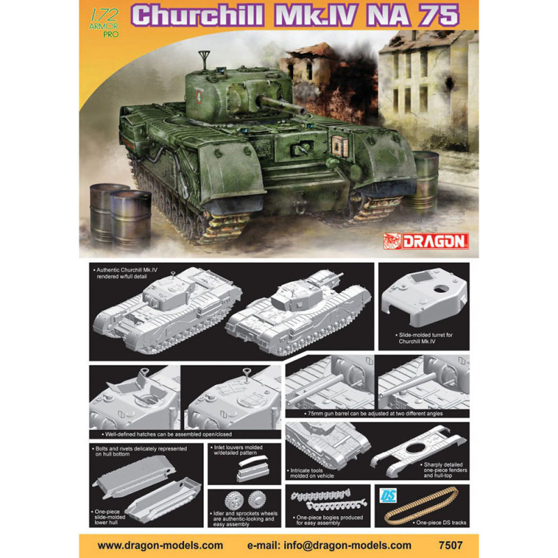 Char Churchill Mk.IV NA 75 - DRAGON 7507 - 1/72