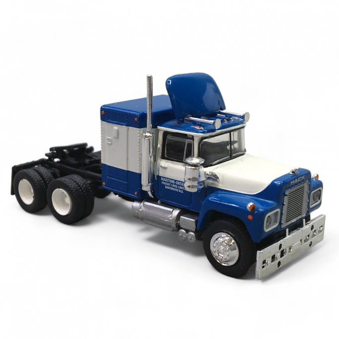 Camion, tracteur Mack RS 700 Maritime Ontario 2, Bleu et Blanc - Brekina 85808 - 1/87