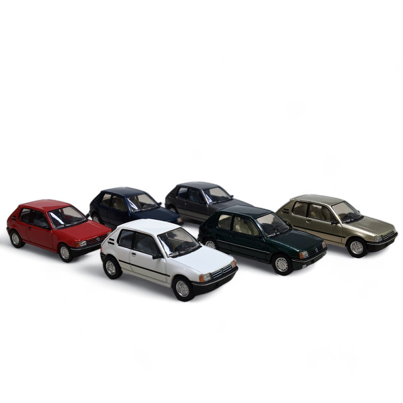 Coffret 6 Peugeot 205 berlines - SAI 6300 - 1/87