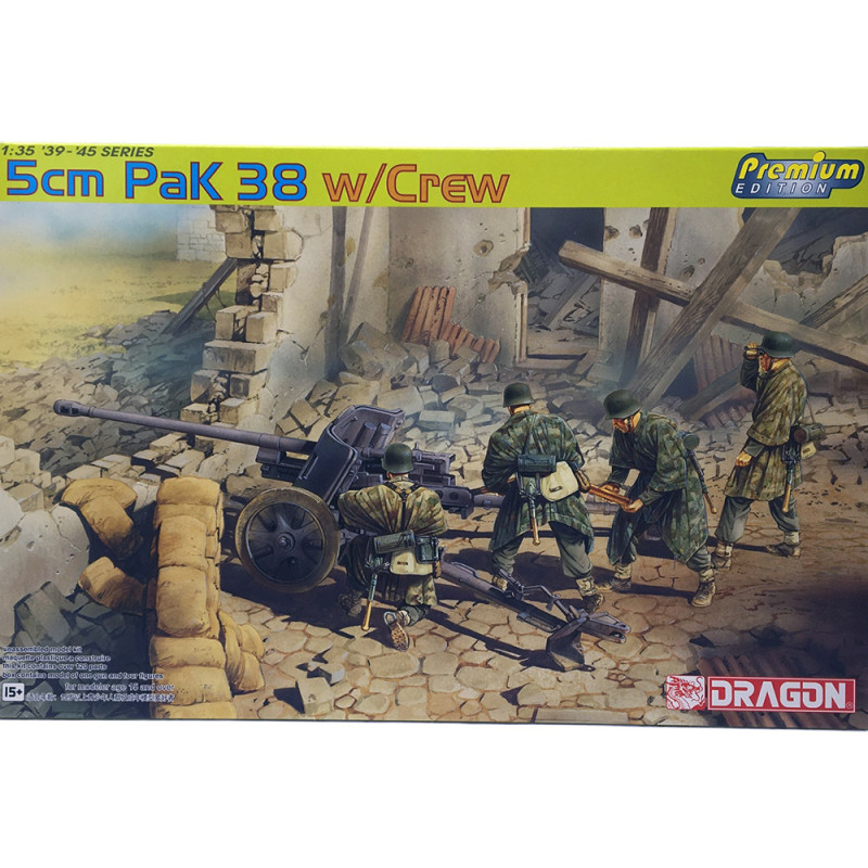 Canon antichar 5 cm Pak 38 avec équipage - DRAGON 6444 - 1/35