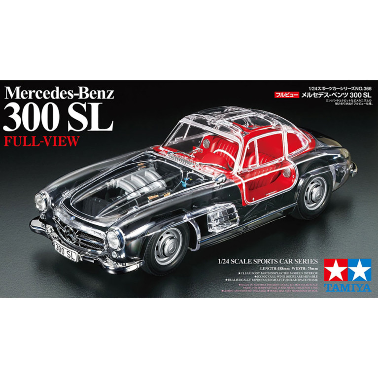 Mercedes Benz 300 SL Vue Complète - TAMIYA 24366 - 1/24
