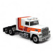 Camion, tracteur Ford LTL 9000, Blanc, Rouge, Orange - Brekina 85876 - HO 1/87
