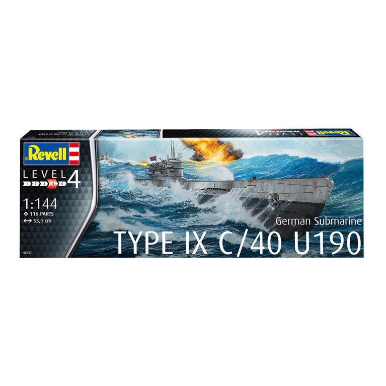 Sous-marin allemand Type IX C/40 (U190) - REVELL 05167 - 1/144