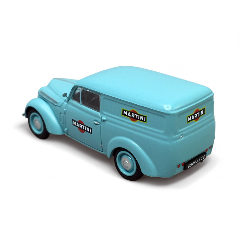 Renault Juvaquatre Fourgon tôlé "Martini", Bleu Ciel - REE CB-172 - HO 1/87