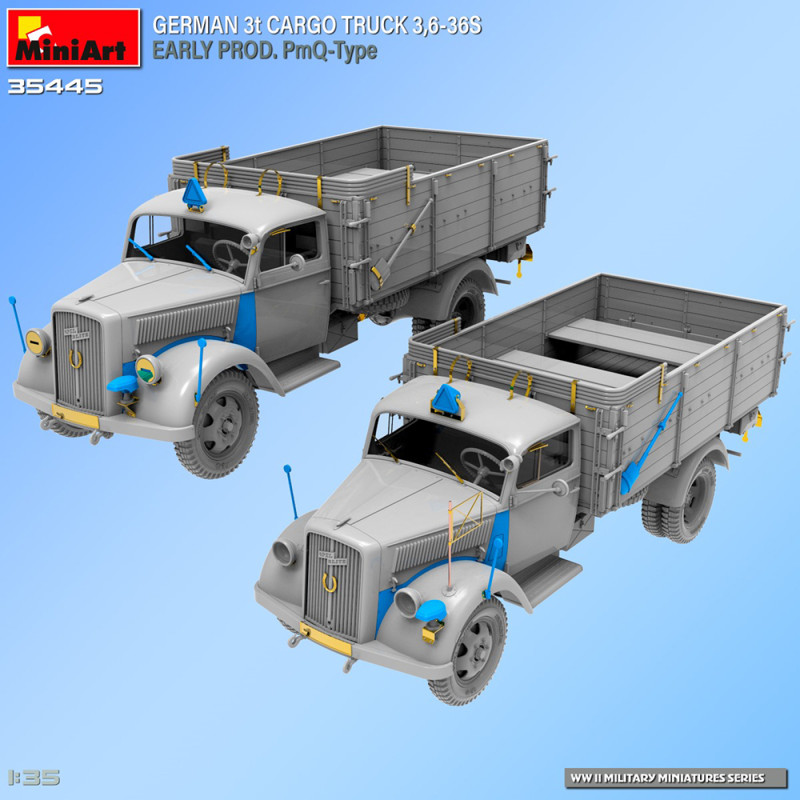 Camion de transport Allemand 3t, WW II Military Miniatures Series - MINIART 35445 - 1/35