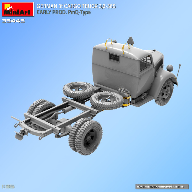 Camion de transport Allemand 3t, WW II Military Miniatures Series - MINIART 35445 - 1/35