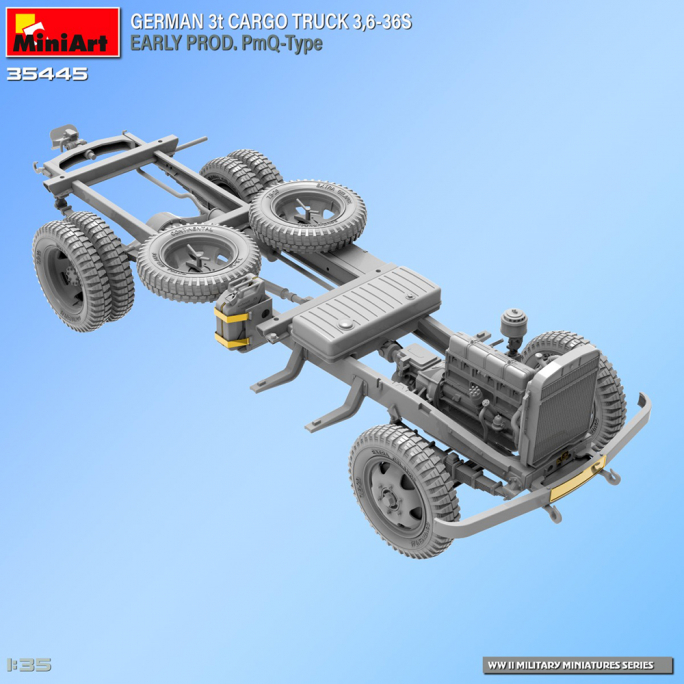 Camion de transport Allemand 3t, WW II Military Miniatures Series - MINIART 35445 - 1/35