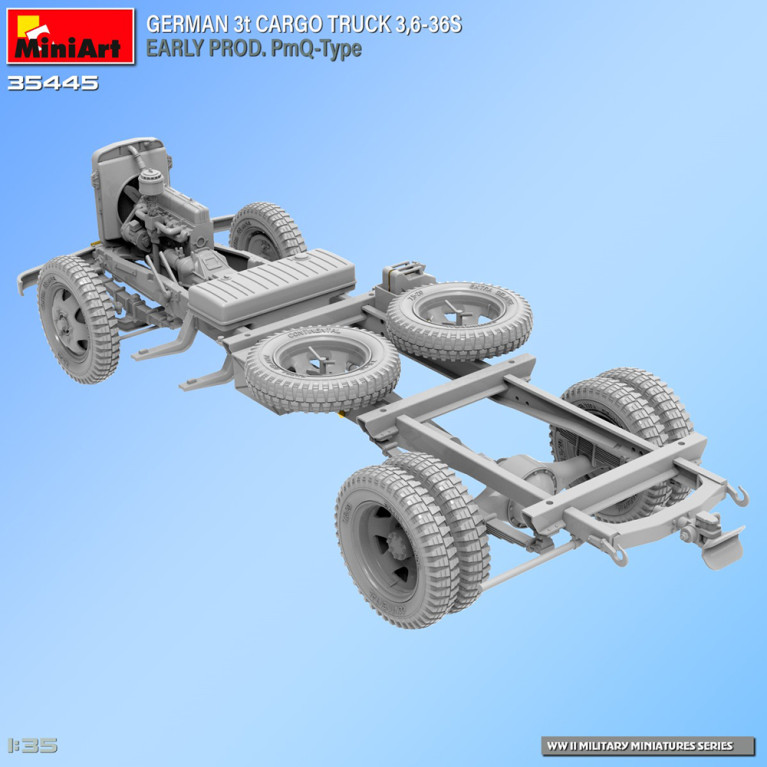 Camion de transport Allemand 3t, WW II Military Miniatures Series - MINIART 35445 - 1/35