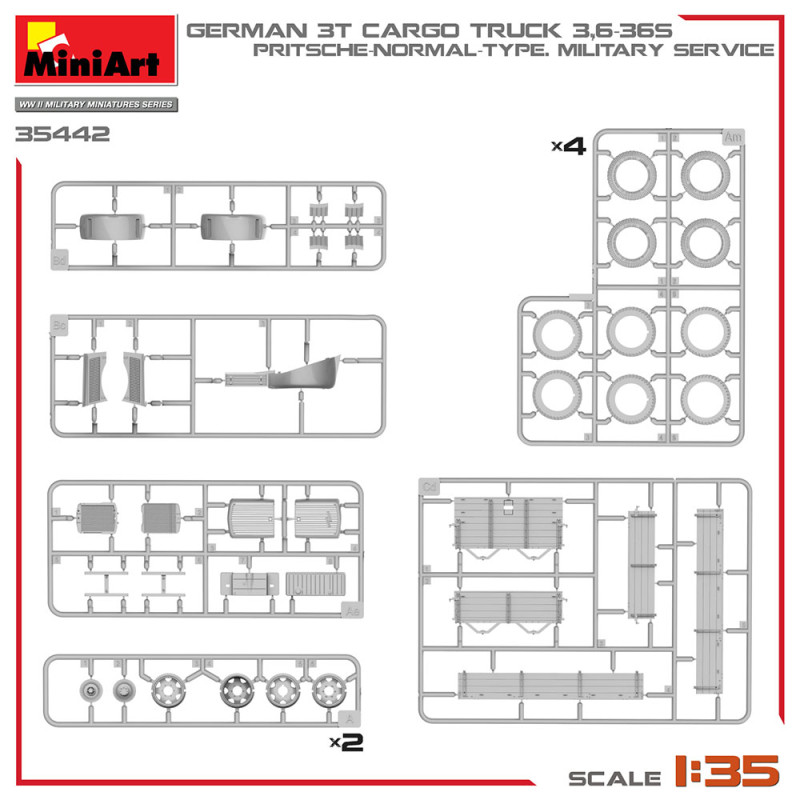 Camion Cargo Allemand 3t 3,6-36s. - WWII Military Miniatures Series - MINIART 35442 - 1/35