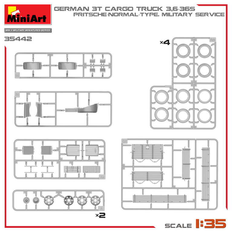 Camion Cargo Allemand 3t 3,6-36s. - WWII Military Miniatures Series - MINIART 35442 - 1/35