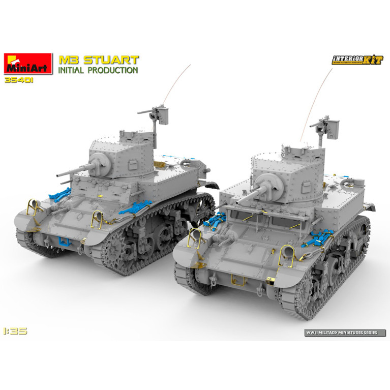 Production Initiale du M3 Stuart, WW II Military Miniatures Series - MINIART 35401 - 1/35