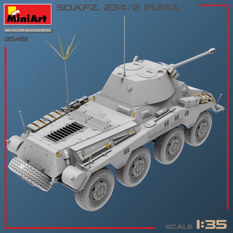 Sd.Kfz. 234/2 Puma. Kit Intérieur - WWII Military Miniatures Series - MINIART 35419 - 1/35