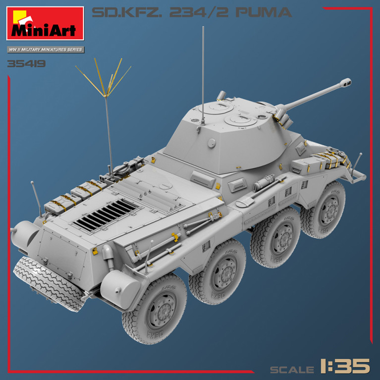 Sd.Kfz. 234/2 Puma. Kit Intérieur - WWII Military Miniatures Series - MINIART 35419 - 1/35