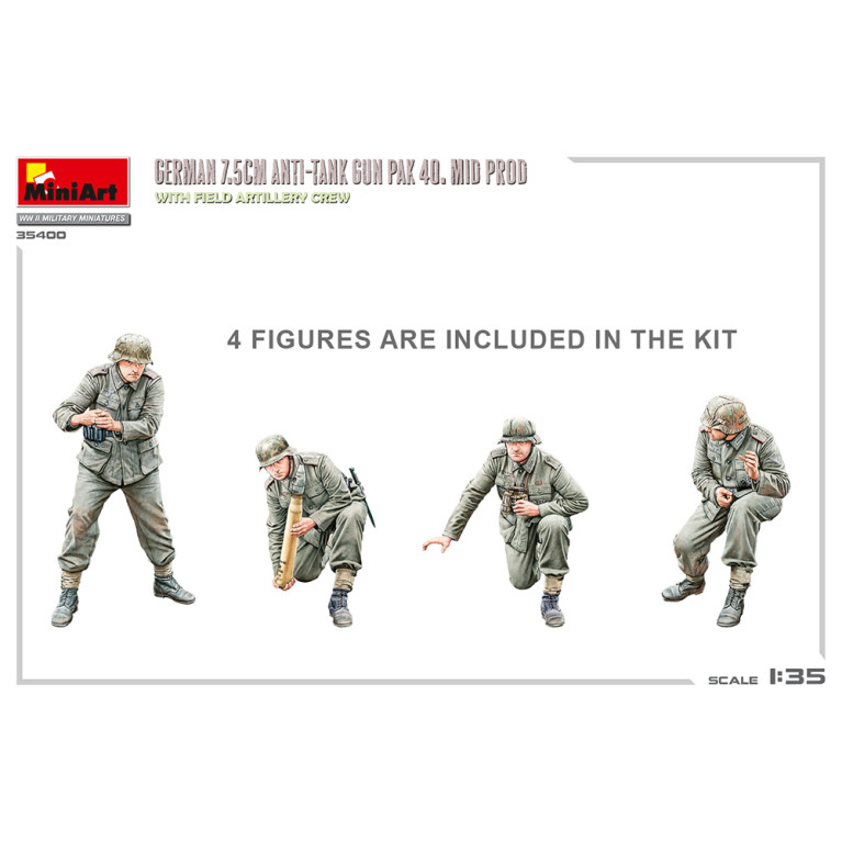 Canon Anti-Char Allemand - WWII Military Miniatures Series - MINIART 35400 - 1/35