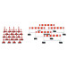 Accessoires pylônes, barrières, rouge & blanc, Herpa 052566 - HO 1/87