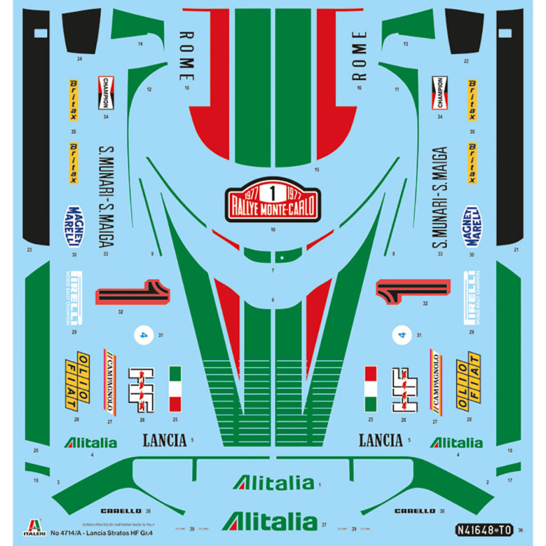 Lancia stratos HF Gr.4 Monte Carlo 1977 - ITALERI 4714 - 1/12