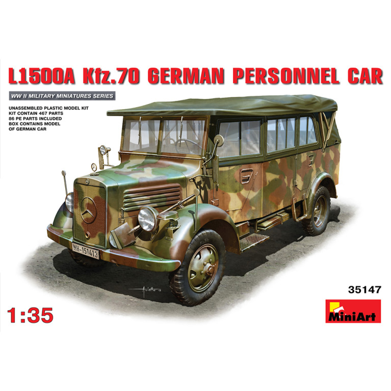 Voiture de personnel allemande L1500A (Kfz.70) - Miniart 35147 - 1/35