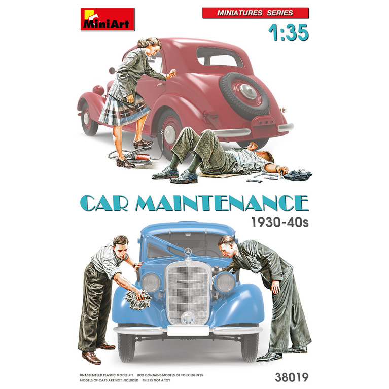 Figurine Entretien de voiture 1930-40 - Miniart 38019 - 1/35