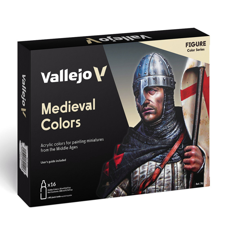 Figure Color Series, 16x18ml – Medieval Colors - Vallejo 70.142