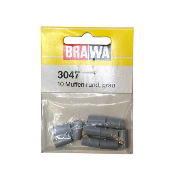 Douille ronde, ∅ 2,5 mm, Blanc - Brawa 3047
