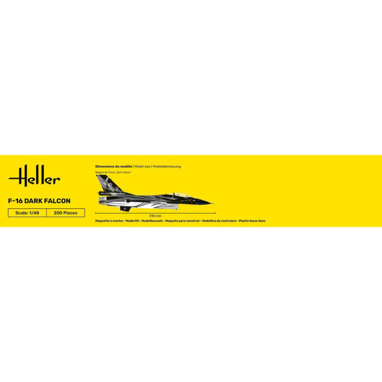 F-16 Dark Falcon KIT - HELLER 30411 - 1/48 F-16 Dark Falcon KIT - HELLER 30411 - 1/48