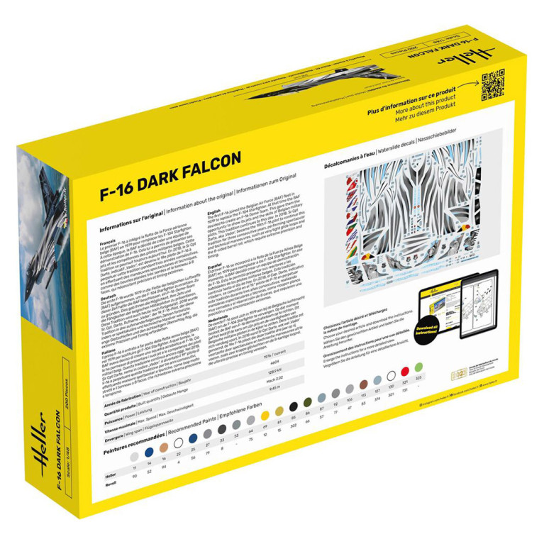 F-16 Dark Falcon KIT - HELLER 30411 - 1/48 F-16 Dark Falcon KIT - HELLER 30411 - 1/48