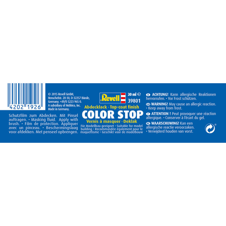 Color Stop, Vernis de Couverture 30ml - REVELL 39801