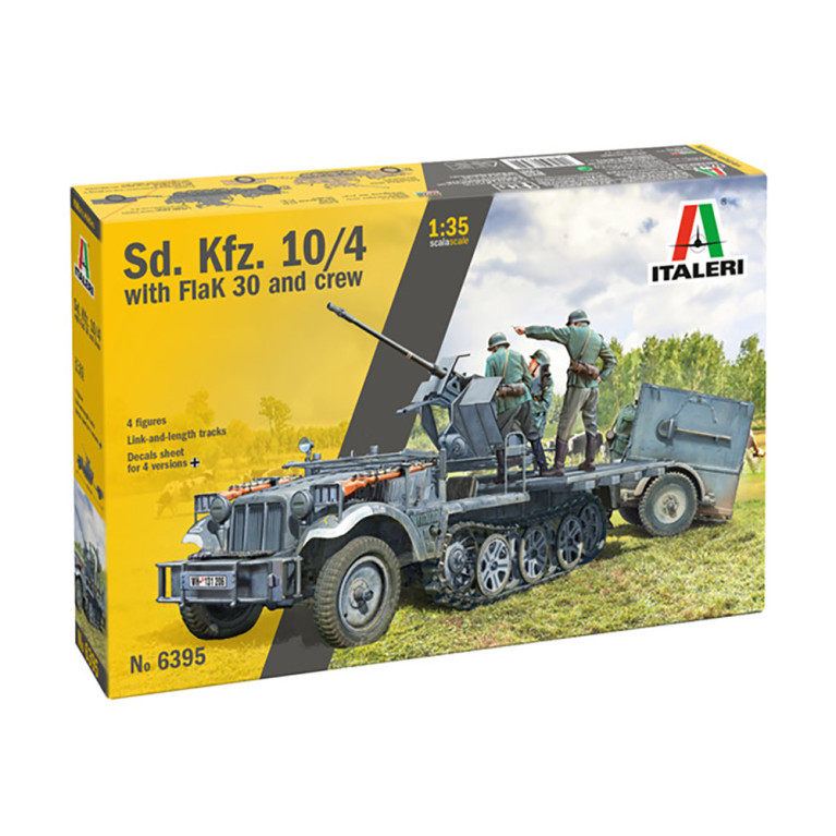 Véhicule SD.KFZ.10/4 avec FLAK 30 et équipage - ITALERI 6395 - 1/35