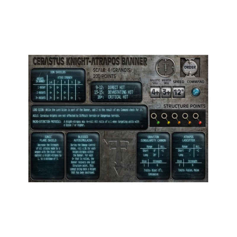 Warhammer The Horus Heresy : Cerastus Knights Atrapos, Mechanicum - WARHAMMER 03-87