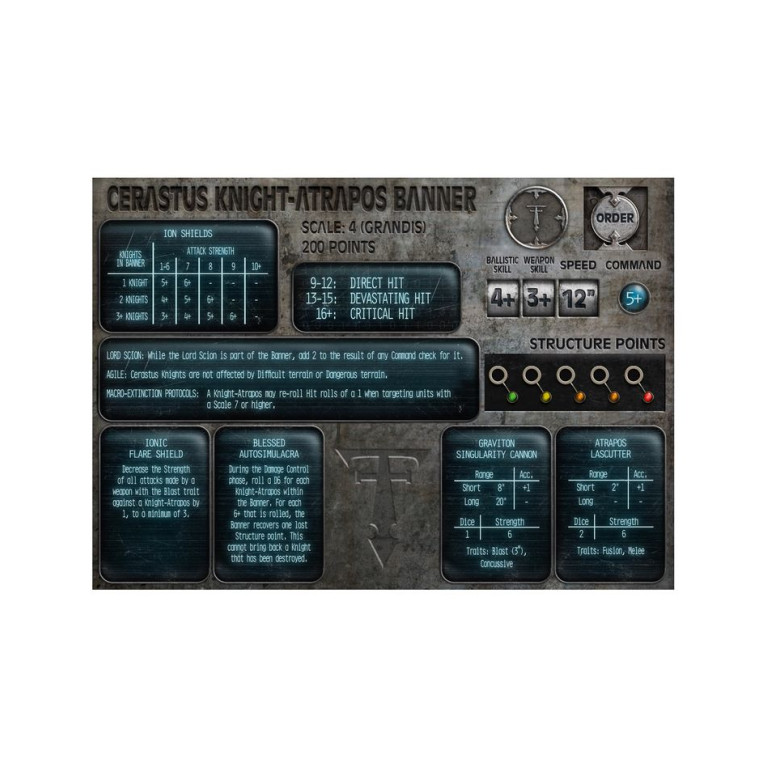 Warhammer The Horus Heresy : Cerastus Knights Atrapos, Mechanicum - WARHAMMER 03-87