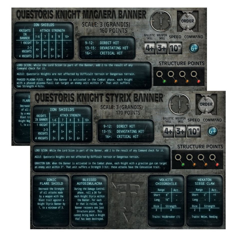 Warhammer The Horus Heresy : Questoris Hnights Magaera and Styrix, Mechanicum - WARHAMMER 03-88