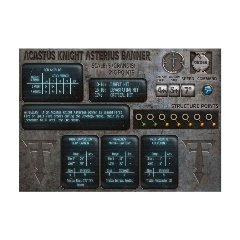 Warhammer The Horus Heresy : Acastus knights Asterius, Mechanicum - WARHAMMER 03-86
