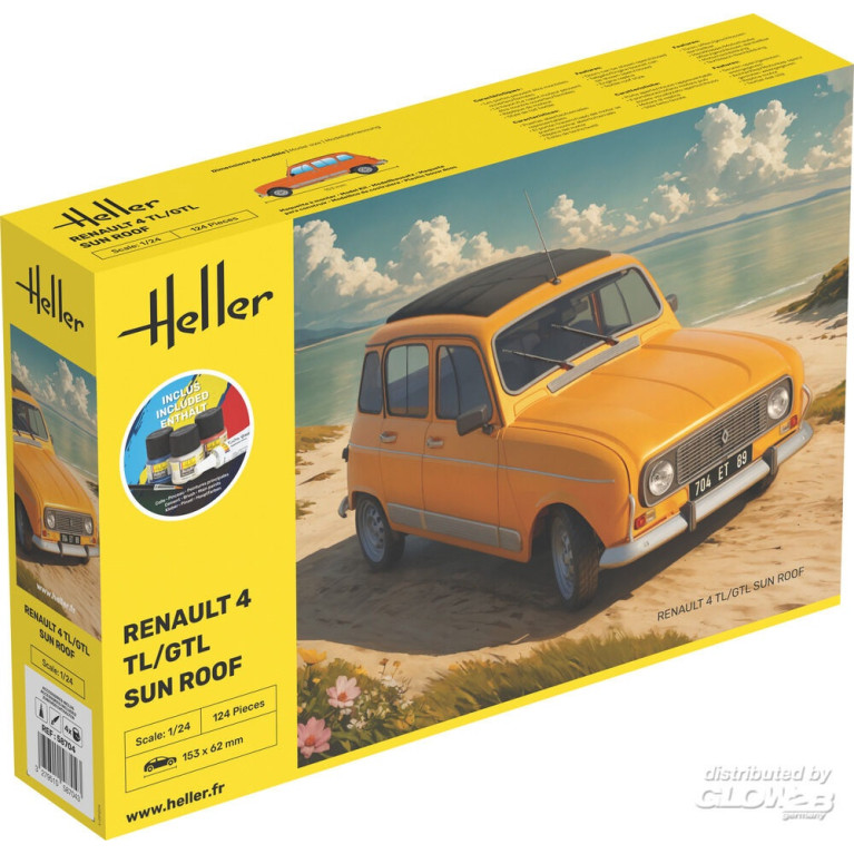 Renault 4 TL / GTL Sun Roof, Starter Kit - HELLER 58704