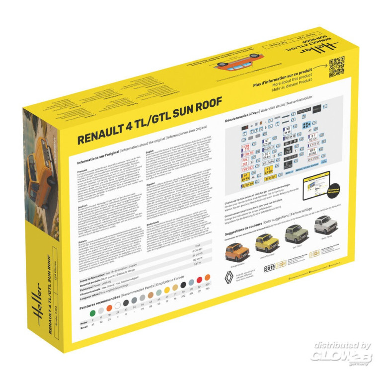Renault 4 TL / GTL Sun Roof, Starter Kit - HELLER 58704