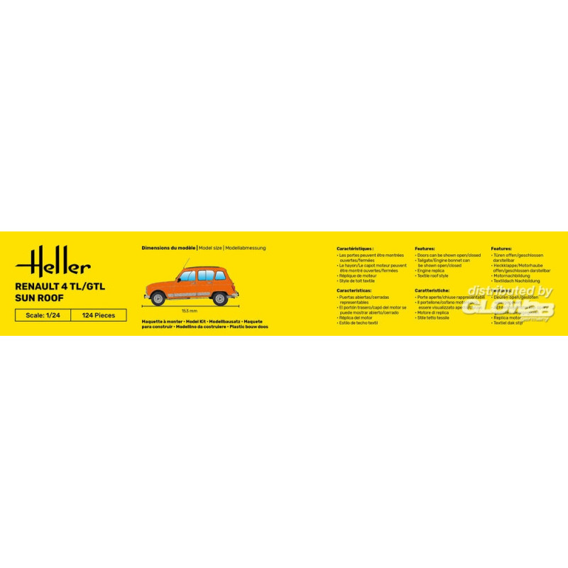 Renault 4 TL / GTL Sun Roof - HELLER 82704