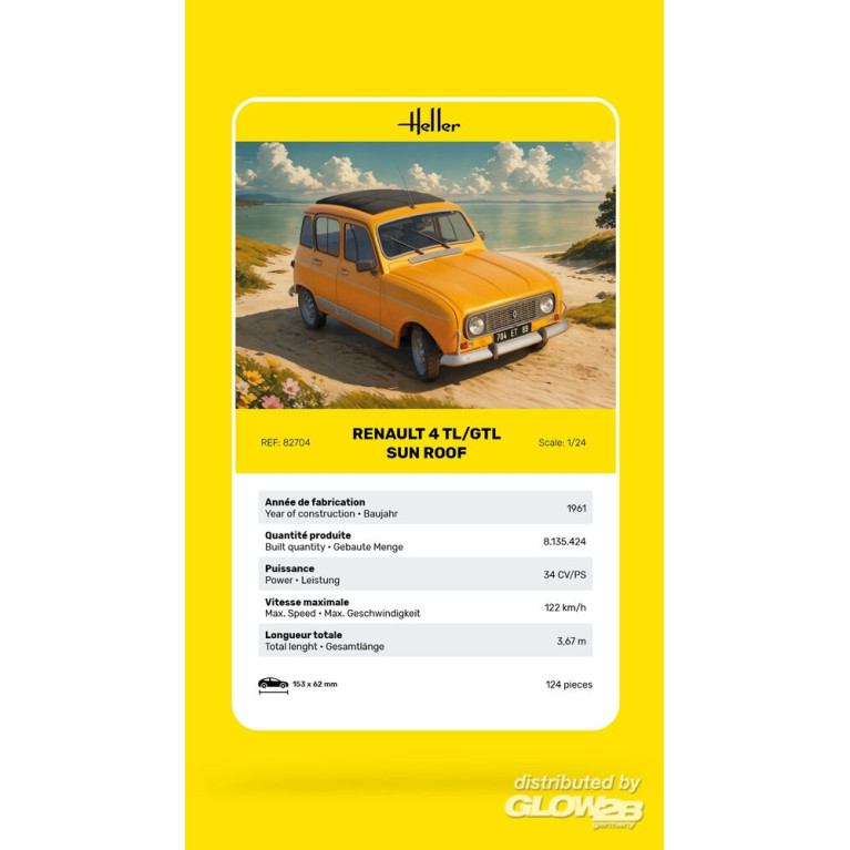 Renault 4 TL / GTL Sun Roof - HELLER 82704