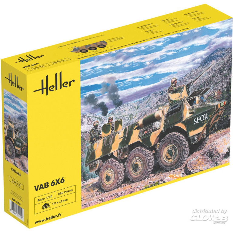 VAB 6x6, SFOR / Maroc, Bosnie Herzegovine, septembre 2000 - HELLER 81141
