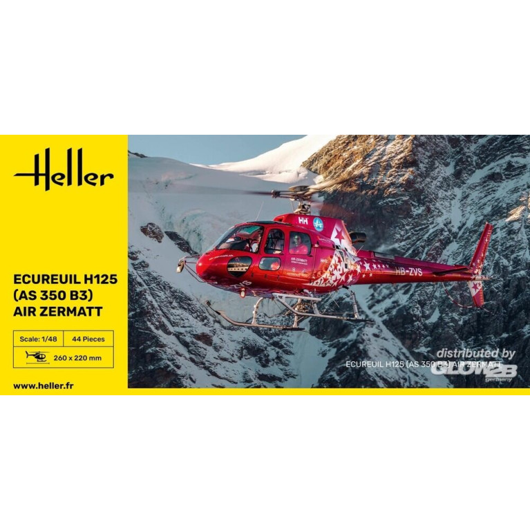 Hélicoptère Ecureuil H125 (AS 350 B3) Air Zermatt - HELLER 80490